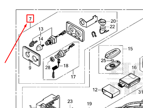 32380-ZVL-601 PANEL ASSY, KEY SWITCH (SMART)