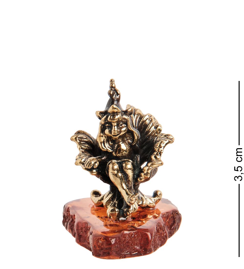 Народные промыслы AM-1910 Фигурка «Эльф» (латунь, янтарь)