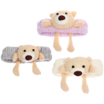 Повязка на голову косметическая «ДАЙМОНД Ми», мишка с лапками, цвет лавандовый, серый, и бежевый, 20*5.5см (ZIP пакет)