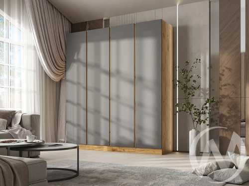 Шкаф 4-х ств. (2000) Келвин (дуб крафт/графит)