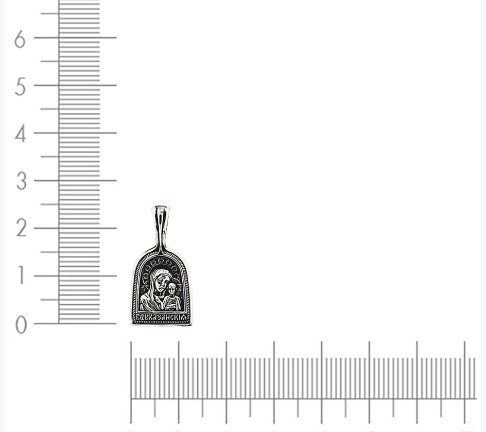 Серебряный образок Казанская Божия Матерь 8081