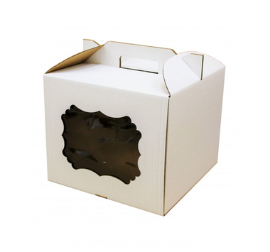 Коробка для торта с ручками 30х30х25