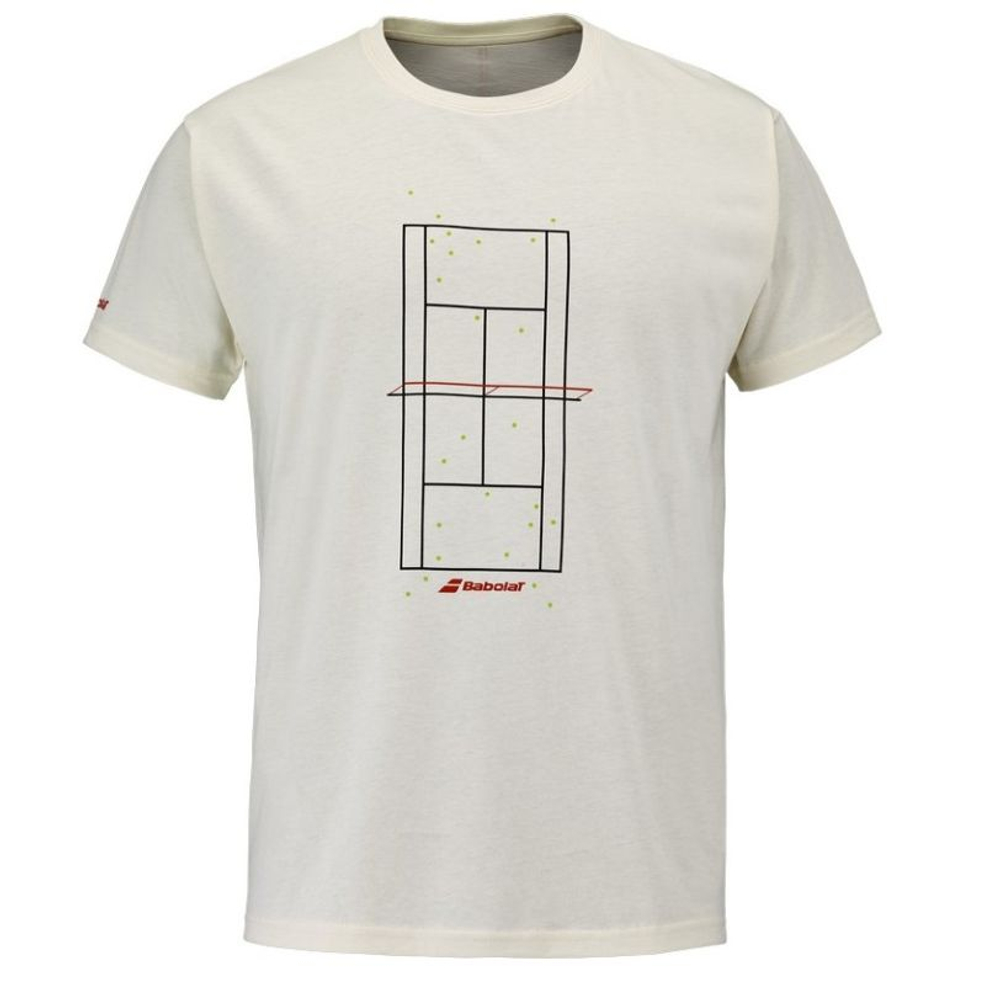 Теннисная футболка Babolat Exercise Message - cannoli cream