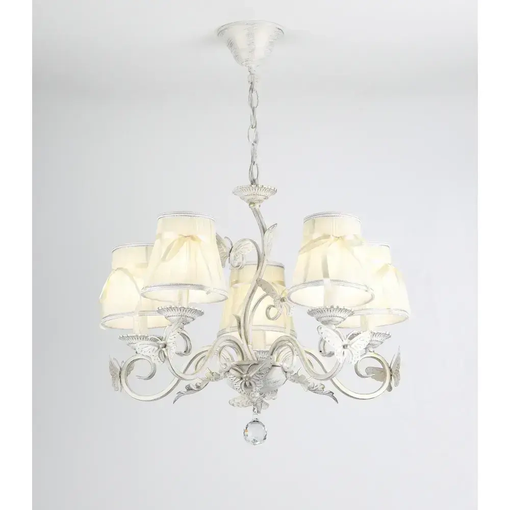 Люстра потолочная Rivoli Farfalla 2014-205 / светильник потолочный / люстра подвесная на кухню, в детскую комнату, в спальню, в коридор, в прихожую 5 x E14 40 Вт классика