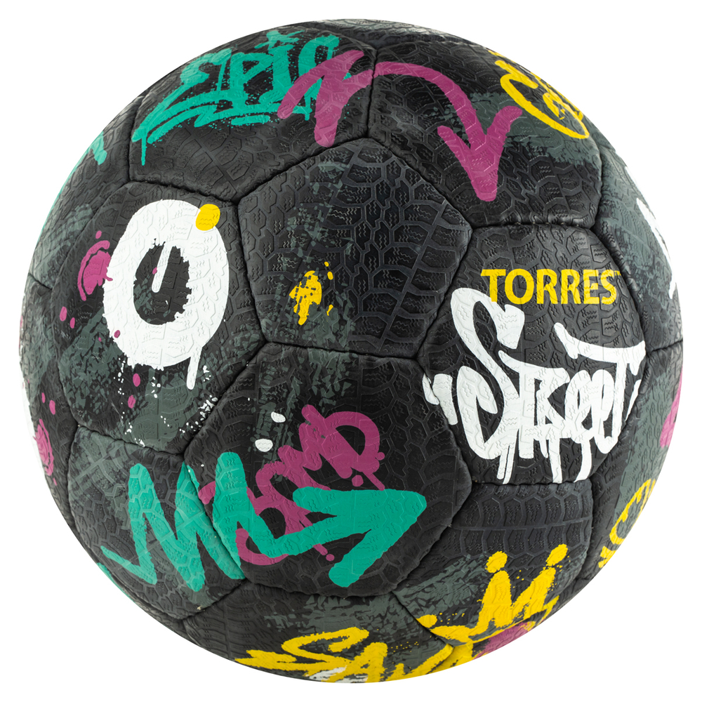 Мяч футбольный TORRES Street, р.5 черный-мультиколор