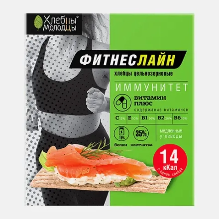 Хлебцы цельнозерновые Молодцы Витамин плюс 100г