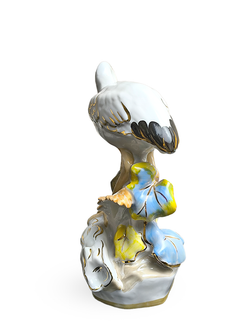 Фарфоровая статуэтка "Цапля и лягушка" (Аист) Дулево