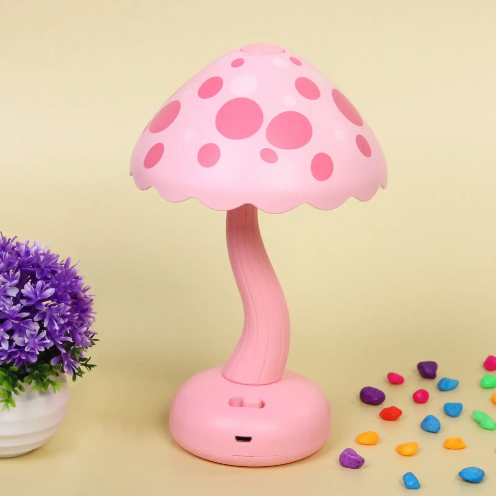 Настольная лампа «Sweet - Гриб» LED 13,2*19,5 см, USB 3w 3.7v, Розовый