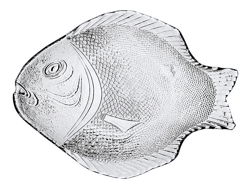 Тарелка "Marine" Рыба 196*160мм, закаленное стекло