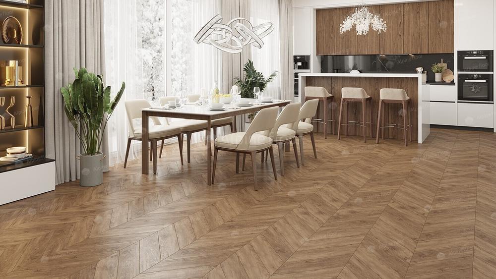 SPC ламинат Alpine Floor Chevron Гевуина 18-10