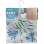 Штора для ванной полиэстер 180*180"Селфи» Кордеса (с утяжелителем)