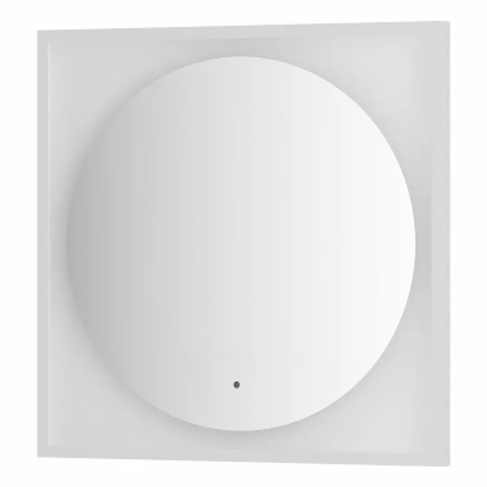 Зеркало Defesto Еclipse 70х70 15W белая рама, с LED-подсветкой, ИК выключатель, нейтральный свет DF 2227R