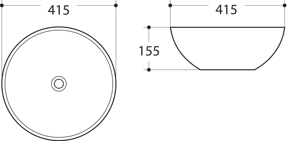 Раковина керамическая накладная Art&Max AM-104-MB