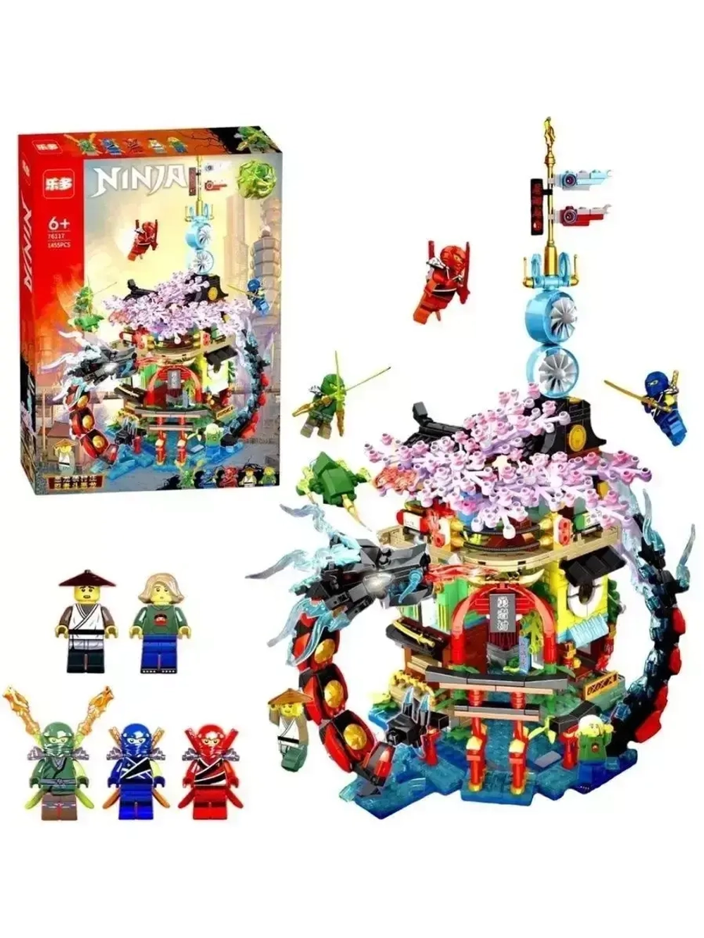 Конструктор Ниндзя "Небесный Храм: Сады" 1455 деталей 76117