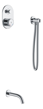 Смеситель встроенный + излив + держатель лейки + шланг TECH Chrome