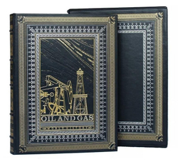 "Нефть и газ" Книга в кожаном переплете на английском языке