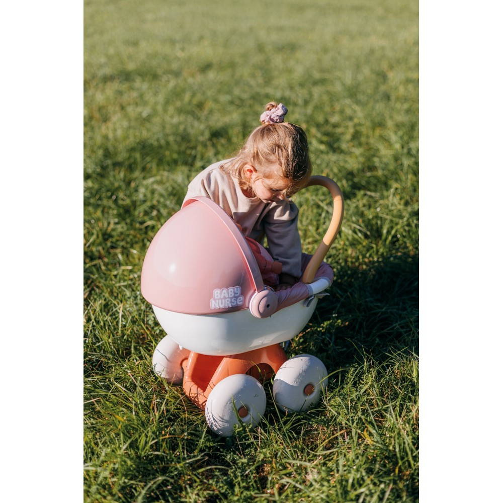 Smoby Baby Nurse - Глубокая коляска с пластиковым козырьком для куклы 42 см 220395