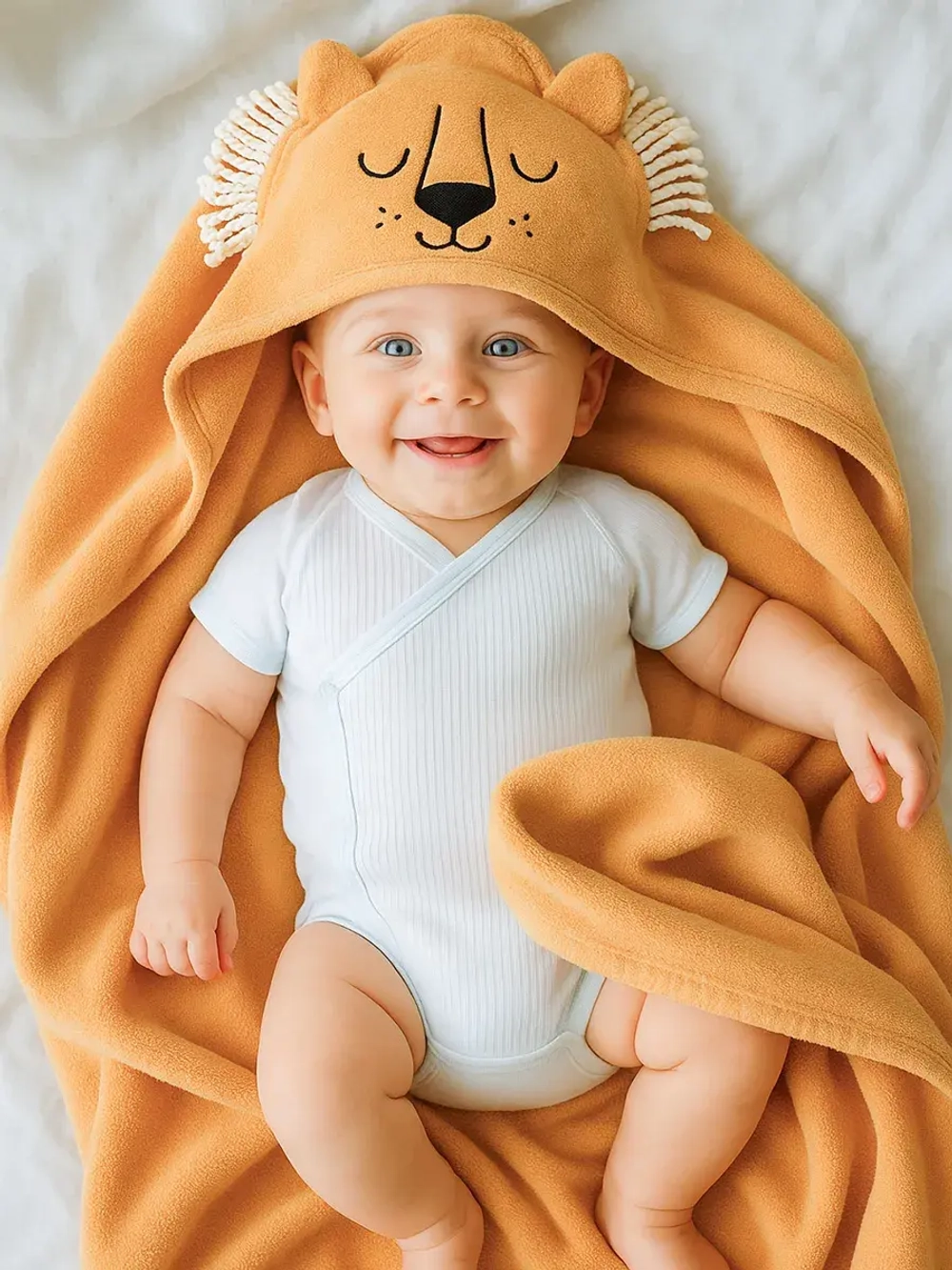 Полотенце детское с капюшоном