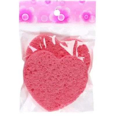 Спонжи для умывания 2шт «KLEVER», цвет розовый, 9см