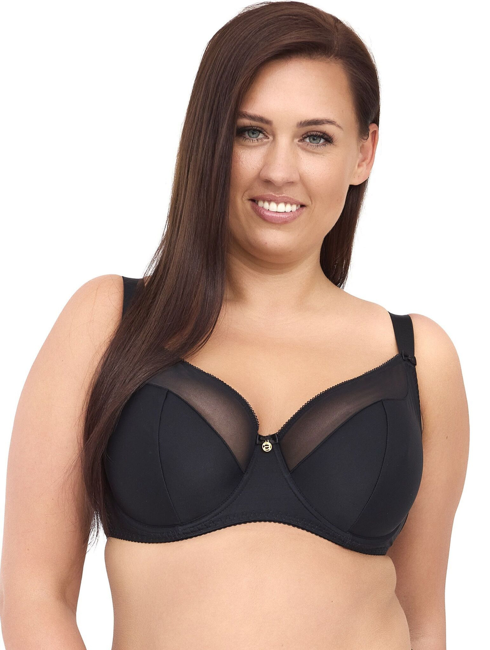 Бюстгальтер на косточках с чашками из микрофибры и сетки (Размер: 100D) (Цвет: телесный)