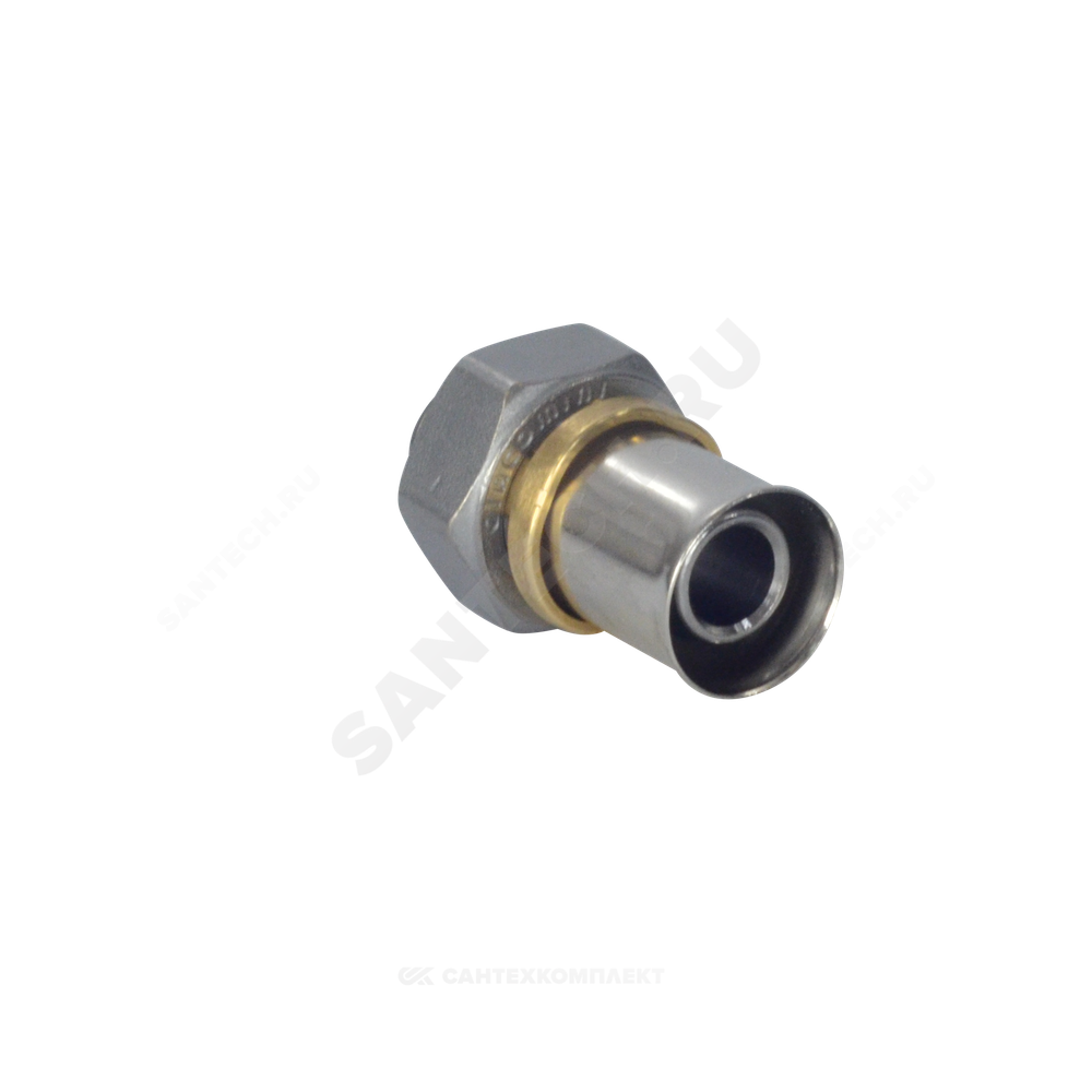 Соединитель для МП/PE-X труб латунь пресс Дн 16х1/2" под конус с накидной гайкой RM179E Giacomini RM179Y113