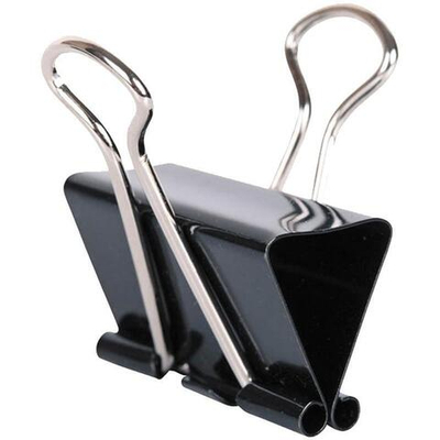 Зажимы для бумаг черн. 12шт. 32мм. коробка (Спейс)