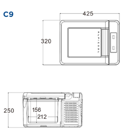 Холодильник автомобильный Alpicool C9 (9L) однокамерный 12/24/110/220V