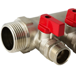 Коллектор отсекающий 3 выхода 1х3/4 евроконус Valtec