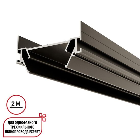 135319 NT25 000 серебро Интрудер (профиль) для встраивания однофазного трека EXPERT в натяжной потолок, 2м IP20