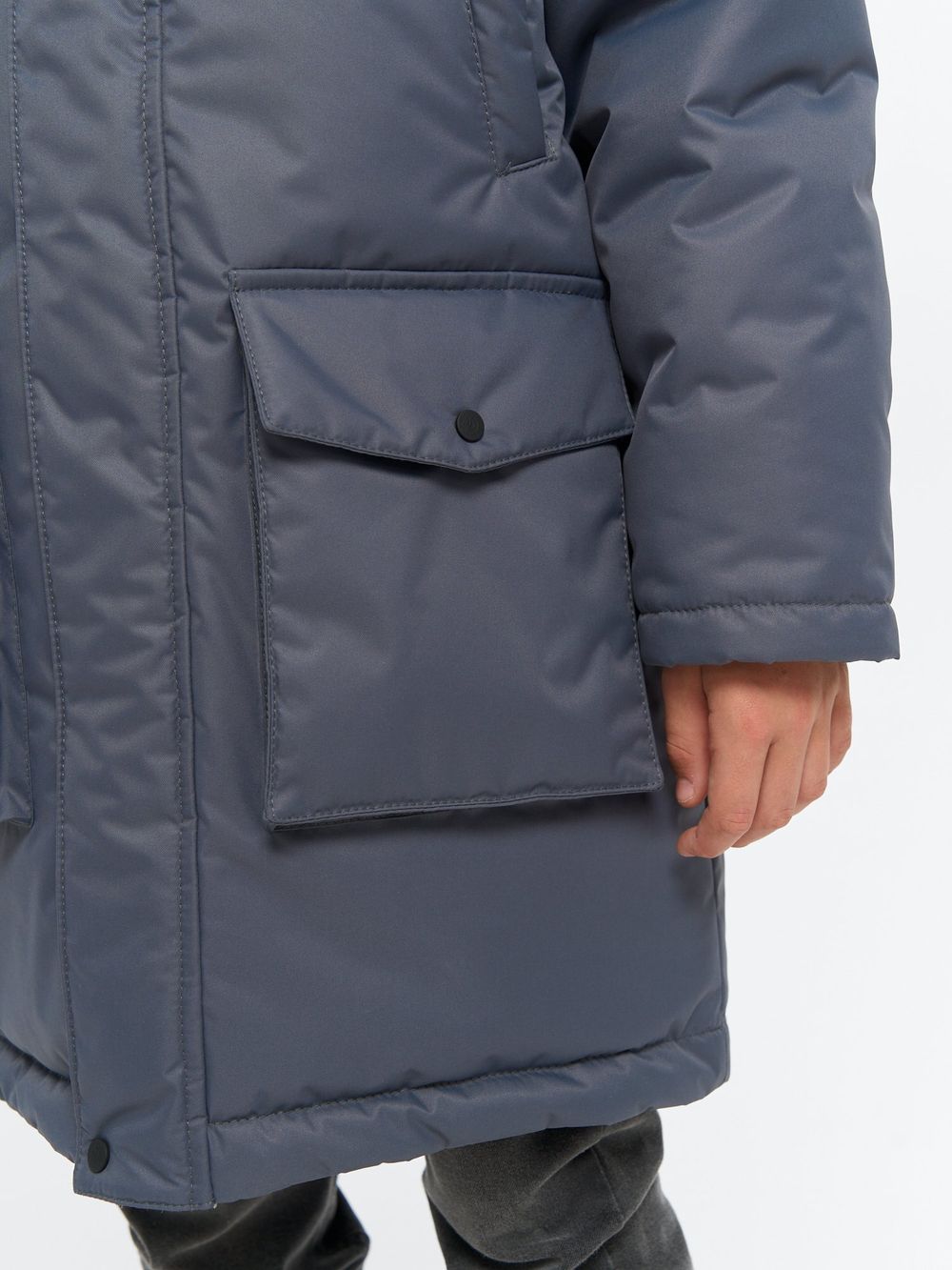 Парка зимняя "Графит" подростковая 7+