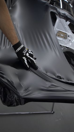 Carbins Obsidian Black MSG A01 PPF матовая черная сатин полиуретановая защитная антигравийная пленка