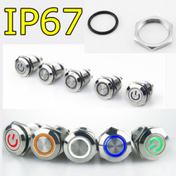 Кнопка М12LED/12-24В/СФ - синяя