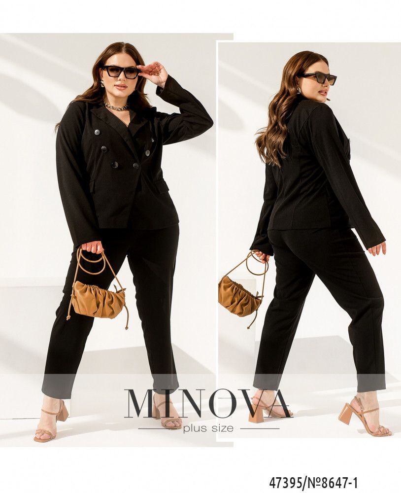 Костюм 8647-1-чёрный Minova