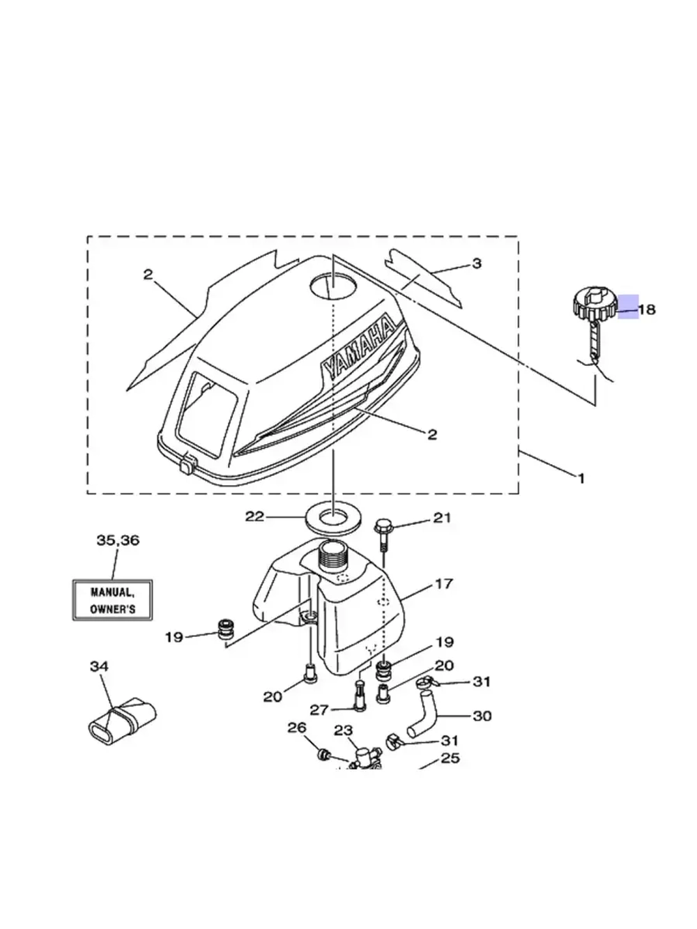 Крышка топливного бака 3AMHS