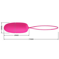 Розовое виброяйцо 6,9см с пультом ДУ Pretty Love Selkie BI-014865W-1