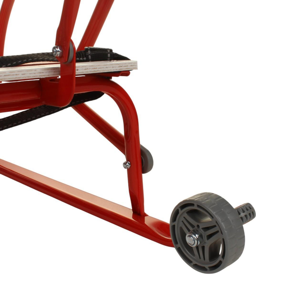 Санки "Nikki 2 " складная спинка, ручка, цвет алый