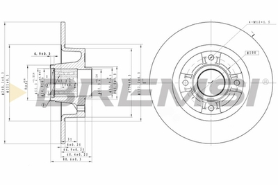 BREMSI - CD7571S-BMS - Brake Disc