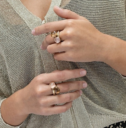 Кольцо Qudo FIRENZE 18 (G) Champagne 107001/40-5035 18 размер 18