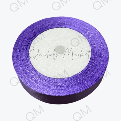 Лента атласная 2 см 25 ярдов (фиолетовая) №021