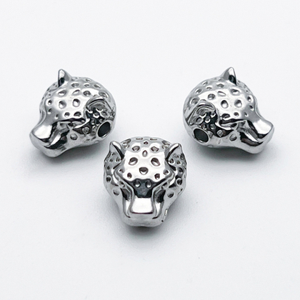 Бусина Леопард, сталь, размер 12*10 мм, цена за 1 шт