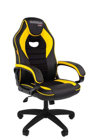 Офисное кресло Chairman   game 16 Россия экопремиум черный/желтый