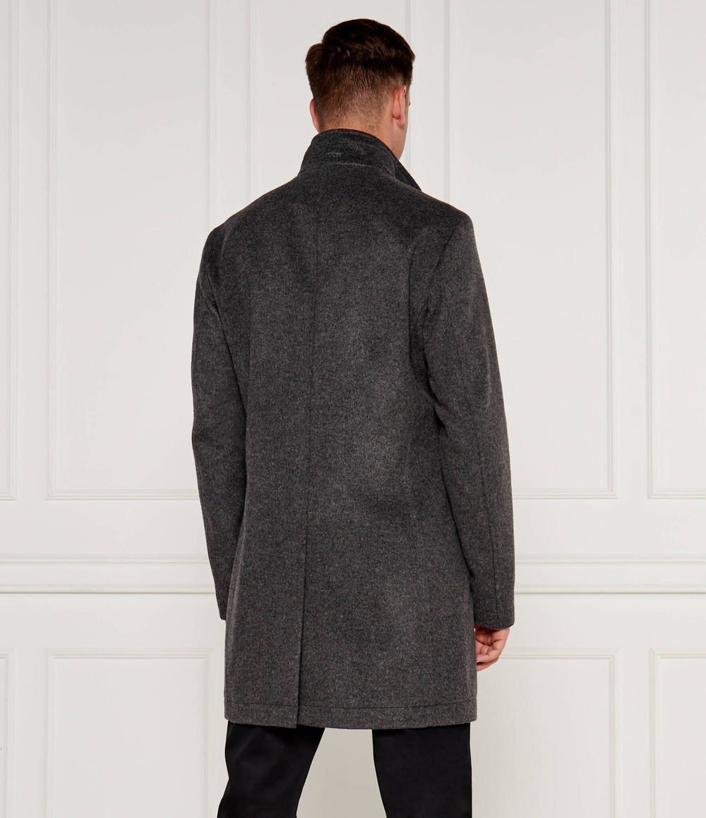 Шерстяное пальто H-Hyde-SU-244 BOSS BLACK - серый(50525764)