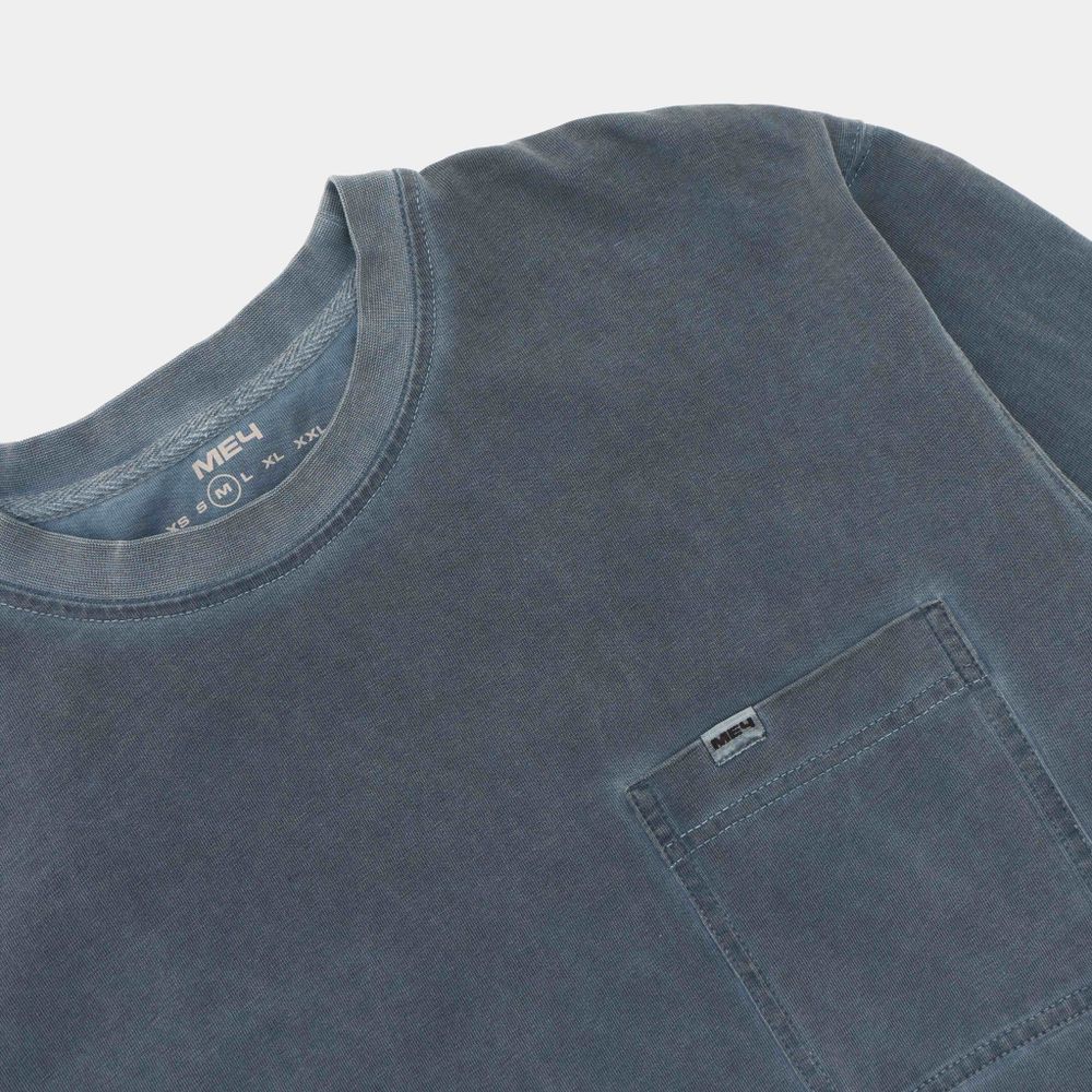 Лонгслив Меч SS24 Garment Dyed Steel Blue синий