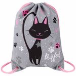 Мешок для обуви BRAUBERG PREMIUM, карман, подкладка, светоотражайка, 43х33 см, "Elegant cat", 271620