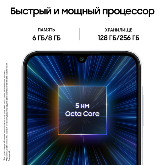 Смартфон Samsung Galaxy A25 8/256 Гб Голубой