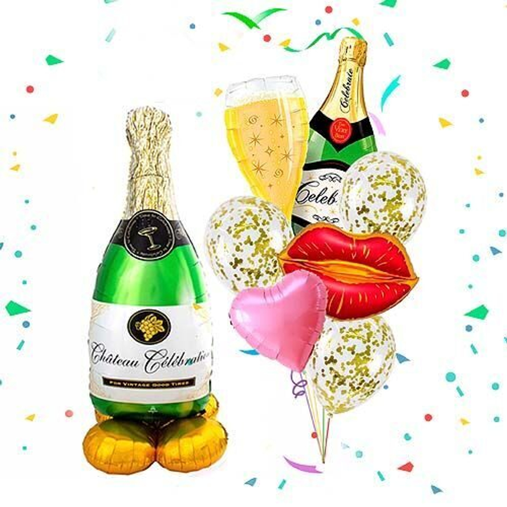 Композиция из воздушных шаров "Шампанское"