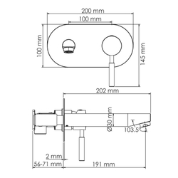 Wern 4230 Встраиваемый смеситель для раковины