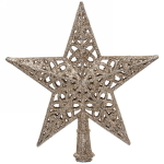 Звезда на ёлку «Ажур» 14,5*15,5 см, Шампань
