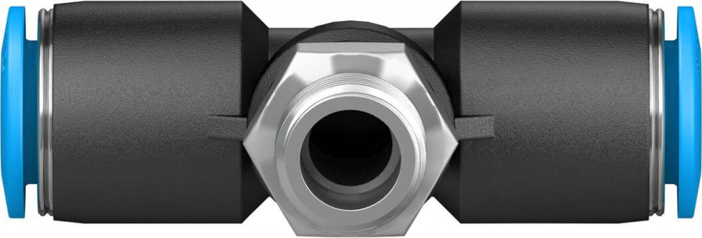 Тройник цанговый с резьбой переходной Festo QST-1/8-8 (комплект 10 шт)