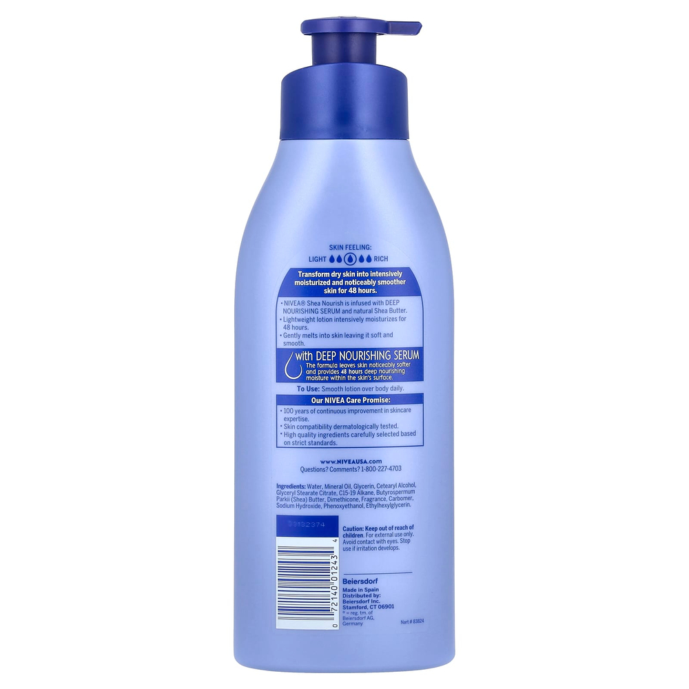 Nivea, Питательный лосьон для тела с маслом ши, 500 мл (16,9 жидк. унц.)